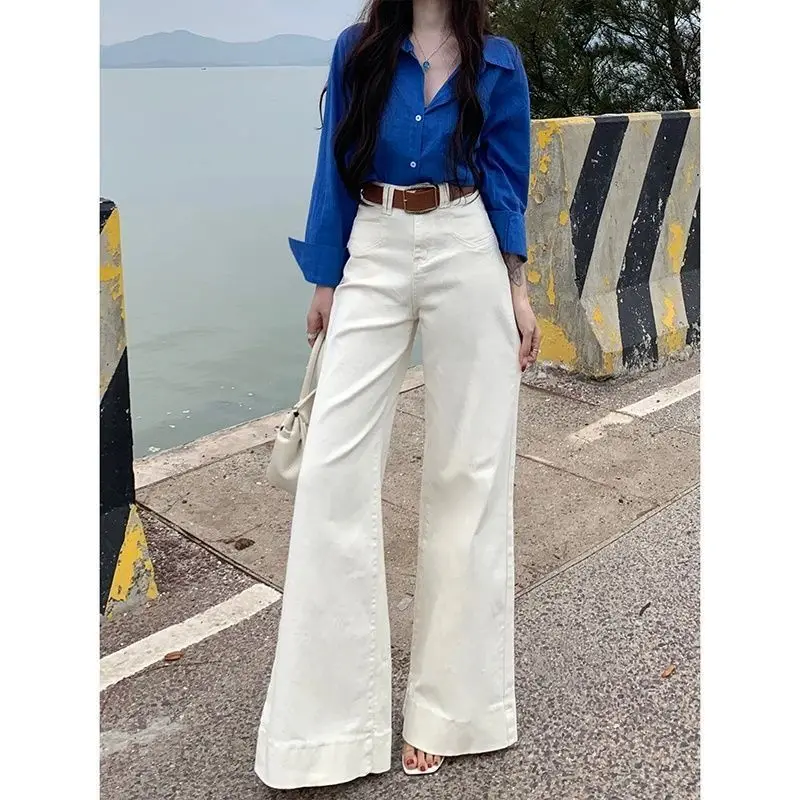 

High Waist Jeans 90S Vintage Clothes Tie Dye Bleached Irregular Design Gradient Multi Color Female Denim Fashion Unique Art Cool