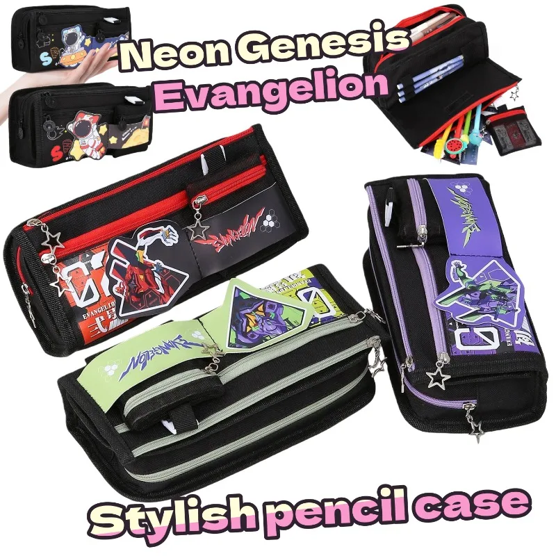 

Neon Genesis Evangelion Pencil Case - Cute and Fashionable Cartoon Large-Capacity Multifunctional Pencil Bag, Gift for Friends