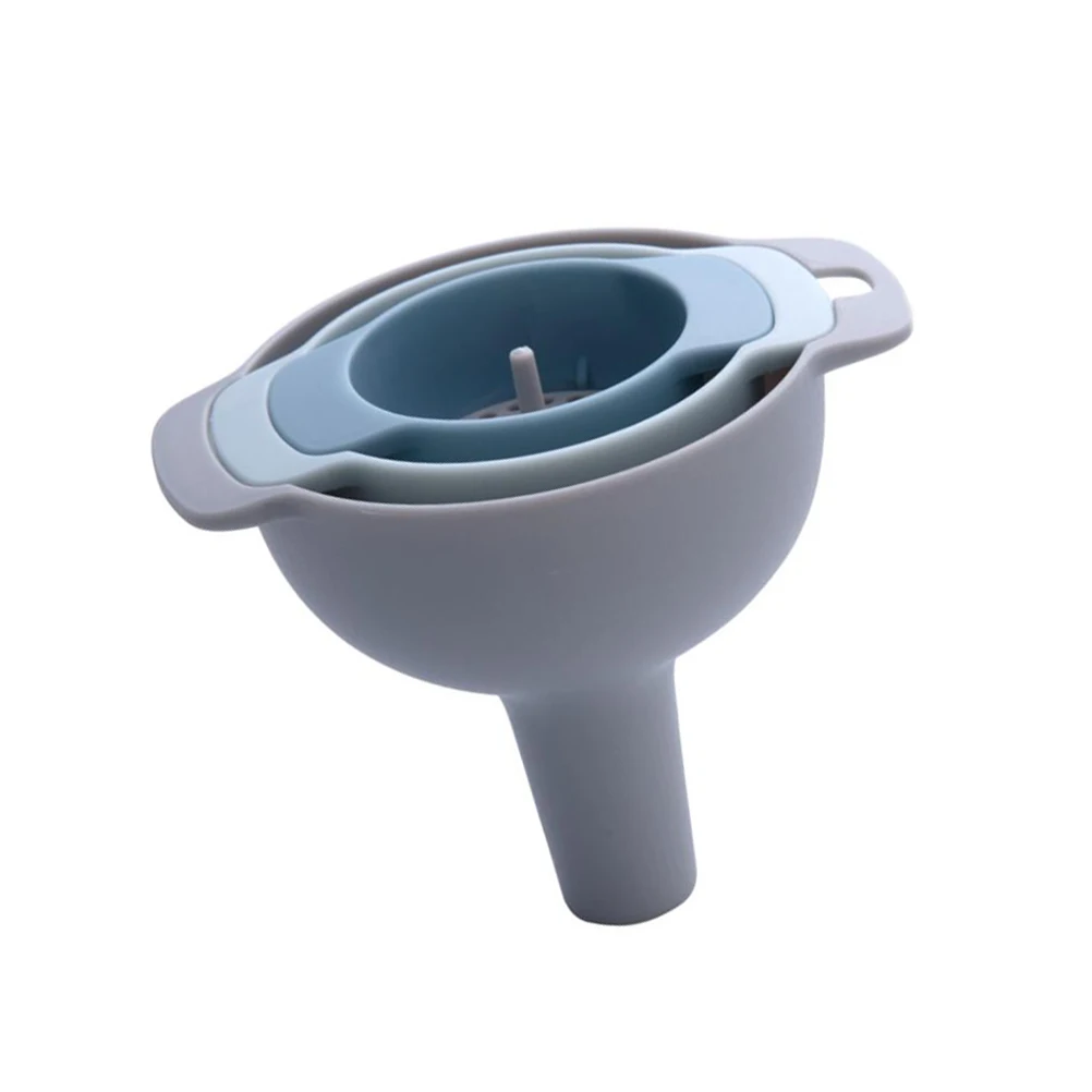 

4pcs Funnel Set Kitchen Liquid Transferring Oil Household Filter Portable Eco Friendly Plastic Material