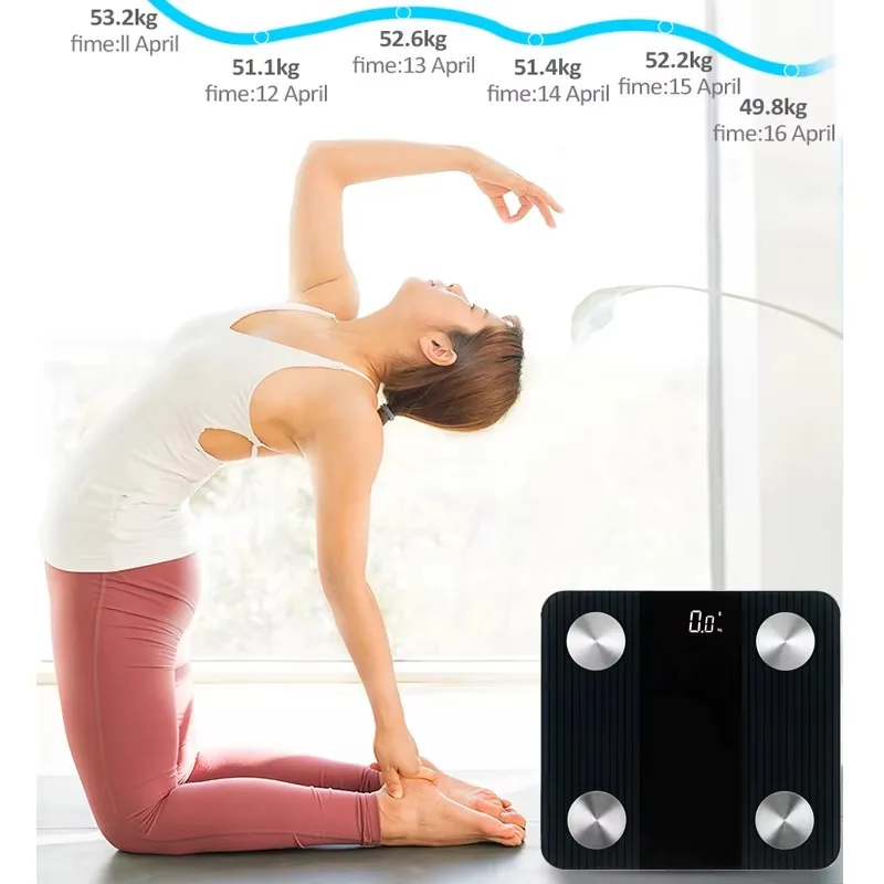 High Precision Load Cell Recognition Measuring Muscle Mass Bathroom Scale Electronic Digital Body Fat Scale
