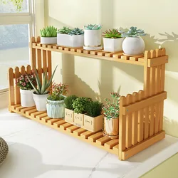 Indoor Plants Holder Wood Shelf Pot Organizer Bookshelf Balcony Bay Window Small Plant Flower Rack Storage Flower Pot Shelves