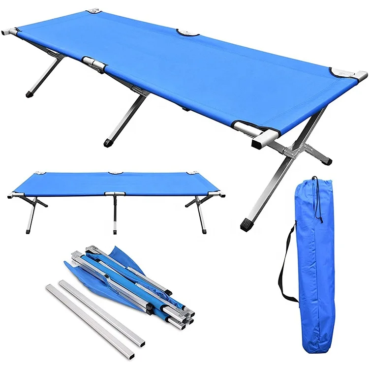 Folding Camping Cot Extra Strong Single Person Small-Collapsing Bed in a Bag w/Pillow for Indoor and Outdoor