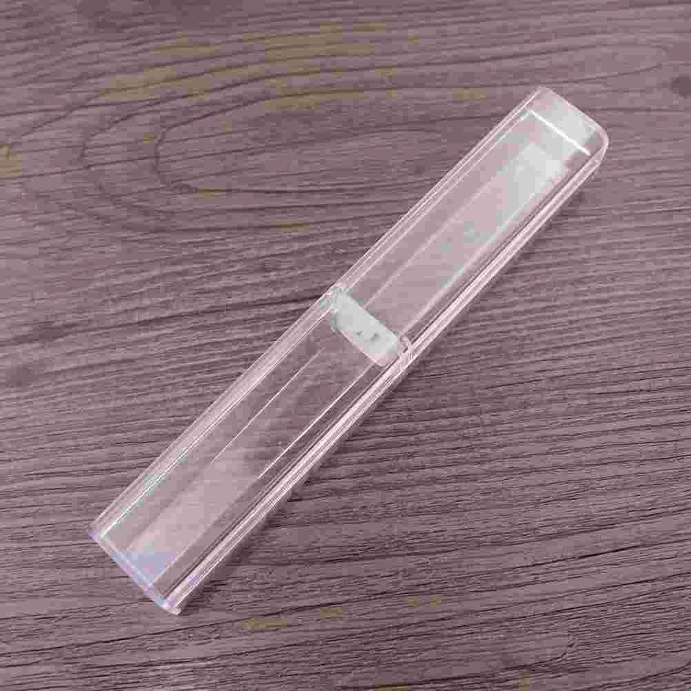 10 Pcs Ballpoint Pens Transparent Pencil Case Square School Storage Offerings