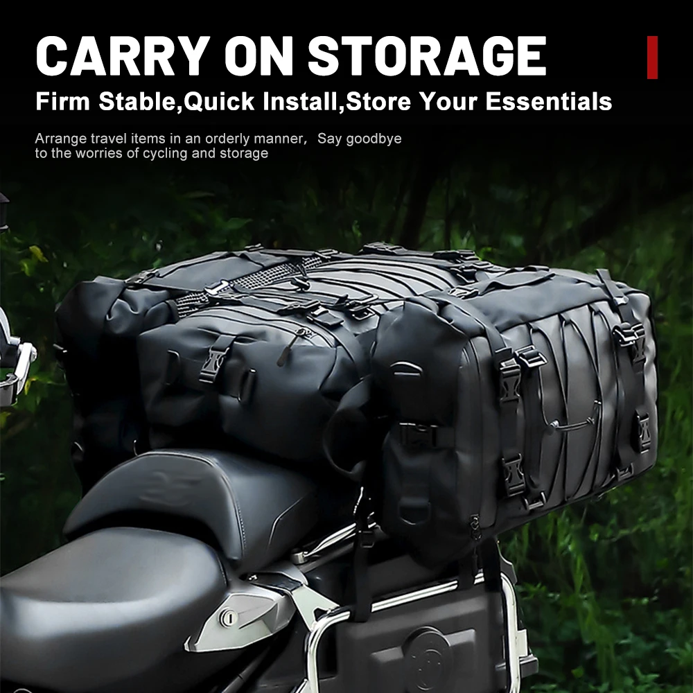 Motorbike Motorcycle Luggage Pack Multi-Function Waterproof Motocross Rear Seat Bag 10L 20L 30L Outdoor Riding Backpack
