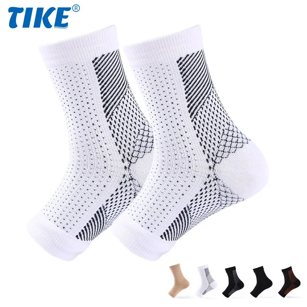 1 Pair Neuropathy Socks Compression Sleeve for Ankle for Swelling, Plantar Fasciitis, Sprain, Neuropathy - Nano Brace Women Men