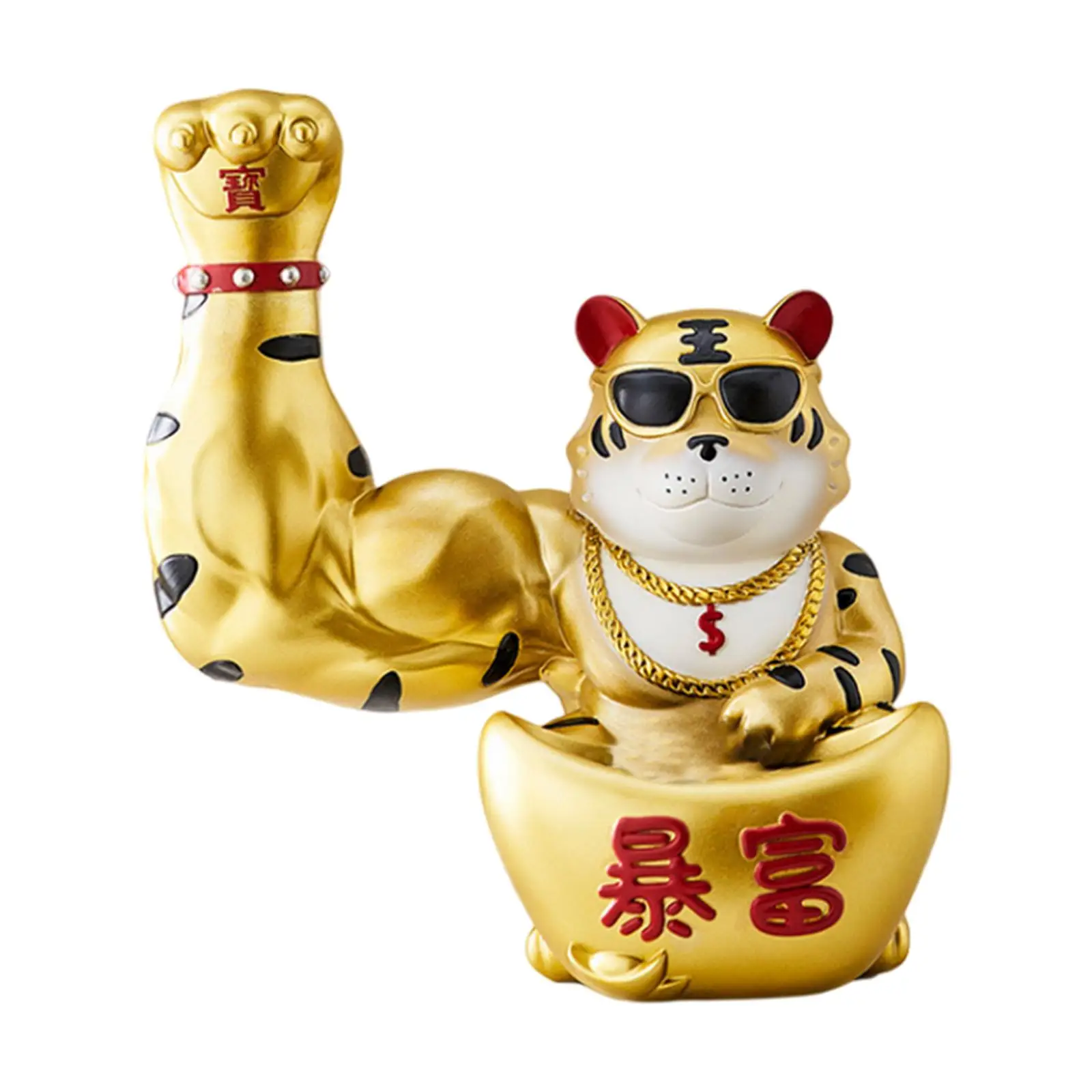 Strong Arm Cat Statue Storage Bowl for Tabletop Restaurant Decoration