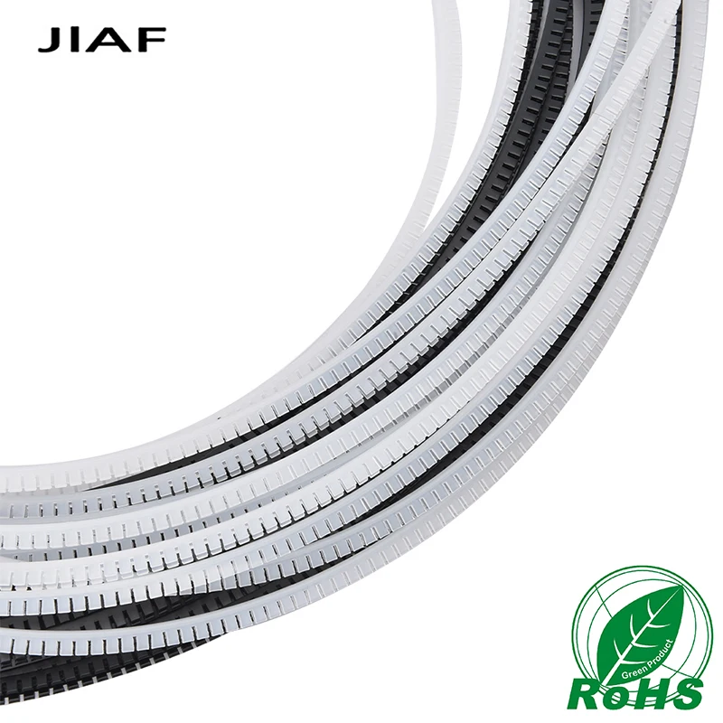 

10M KG-012 Adjustable Tooth Shaped Wire Guard Sleeve KG-030 PE Black White Flexible Cable Wire Protecting Sleeve KG008-KG100