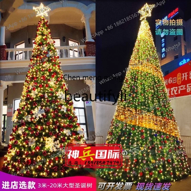 

178Large Christmas tree 5m 6/7/8/9m Christmas outdoor decorative tree 10/12m 3-4m steel frame tree