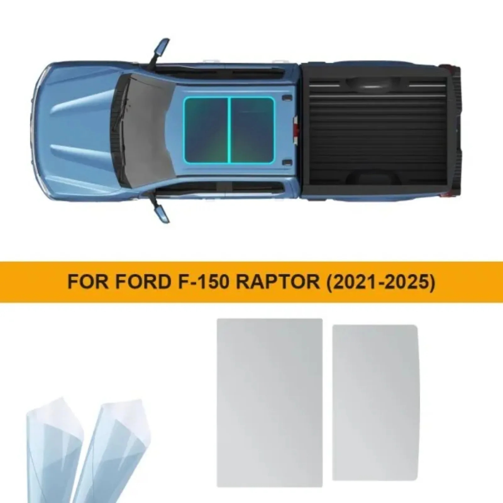 TPU PPF Car Sunroof Insulation Film For Ford F150 F-150 Raptor 2021-2025 Ice Armor Protection Resistant Car Sunroof Stickers