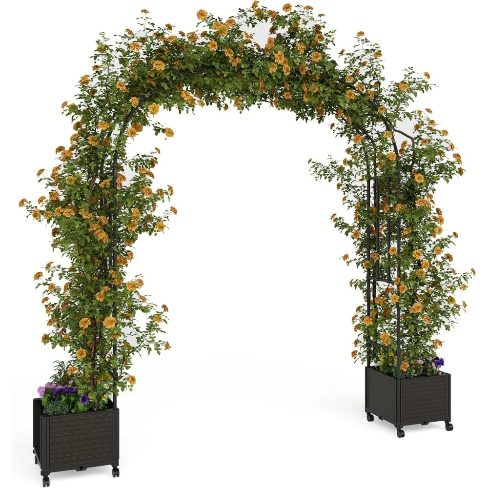 

Span 70.9" Garden Arch Trellis for Climbing Plants, Metal Wedding Arch Flowers Frame Backdrop Stand,Balloon Decor Garden Arch Ar