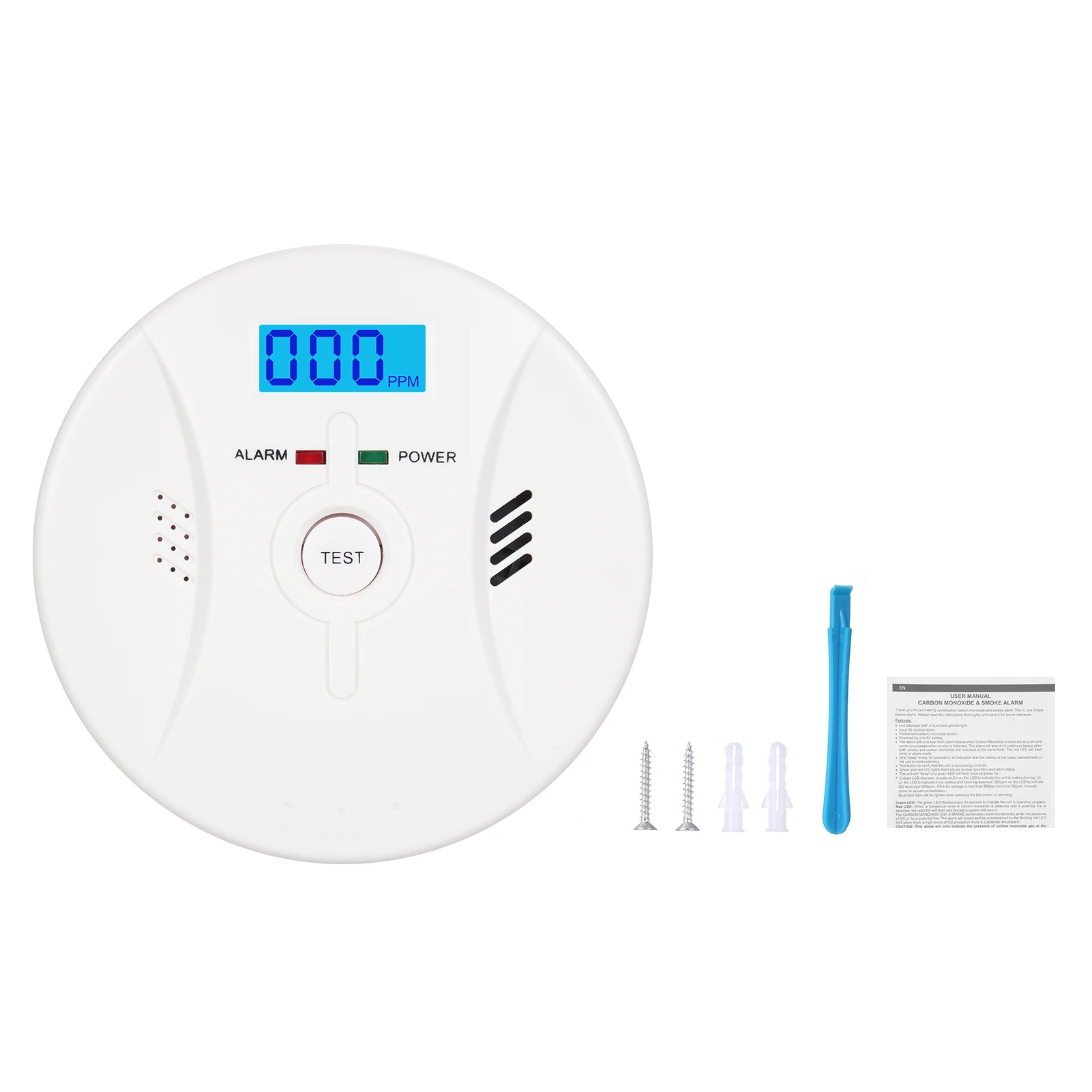 2 in 1 CO and Smoke Alarm Carbon Monoxide Detectors Smoke Detector Smoke Combination CO Alarm Fire CO for Alarm