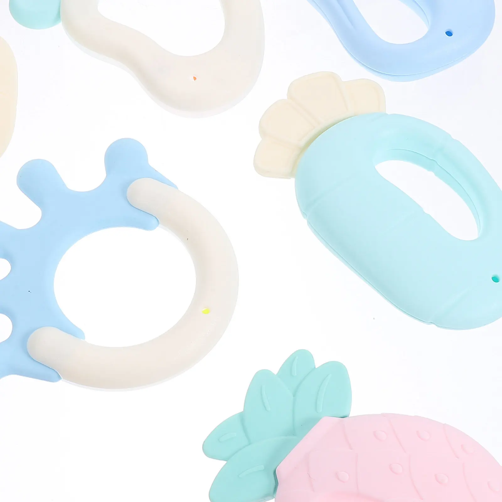 1 ensemble de jouets de dentition pour nourrissons, jouet éducatif précoce pour la préhension, exercice sensoriel, forme mignonne, reconnaissance des couleurs