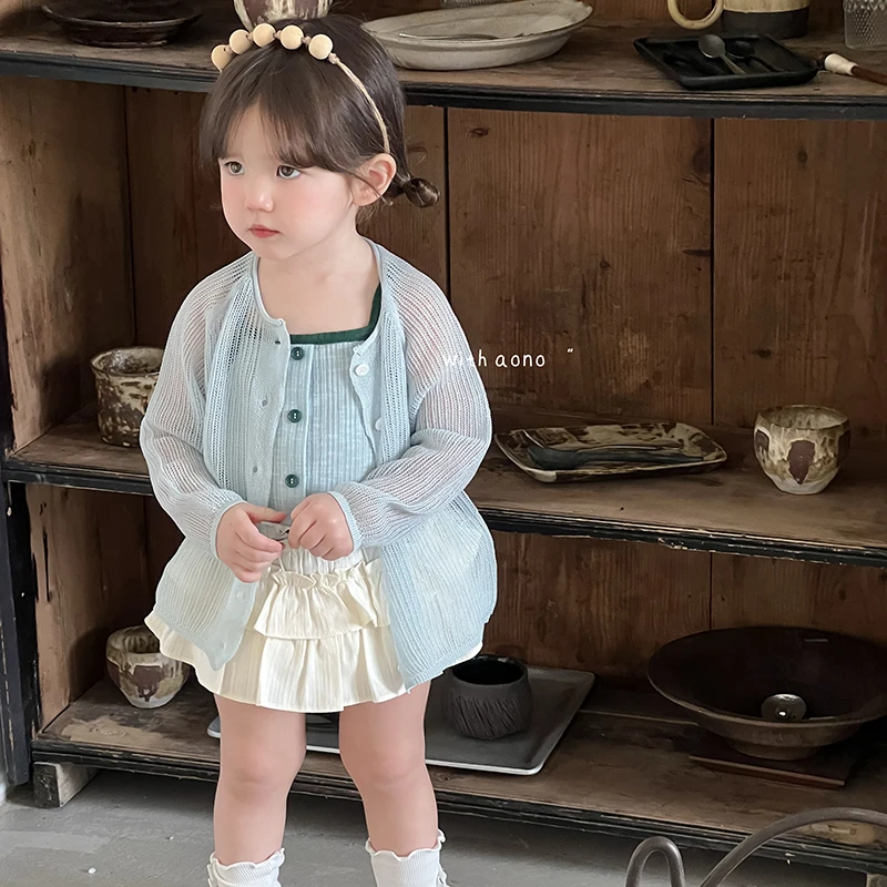 

SeasonSea, весенне-летняя верхняя одежда, однотонный детский кардиган, одежда унисекс из чистого хлопка для детей 0-2 лет, дышащее детское пальто