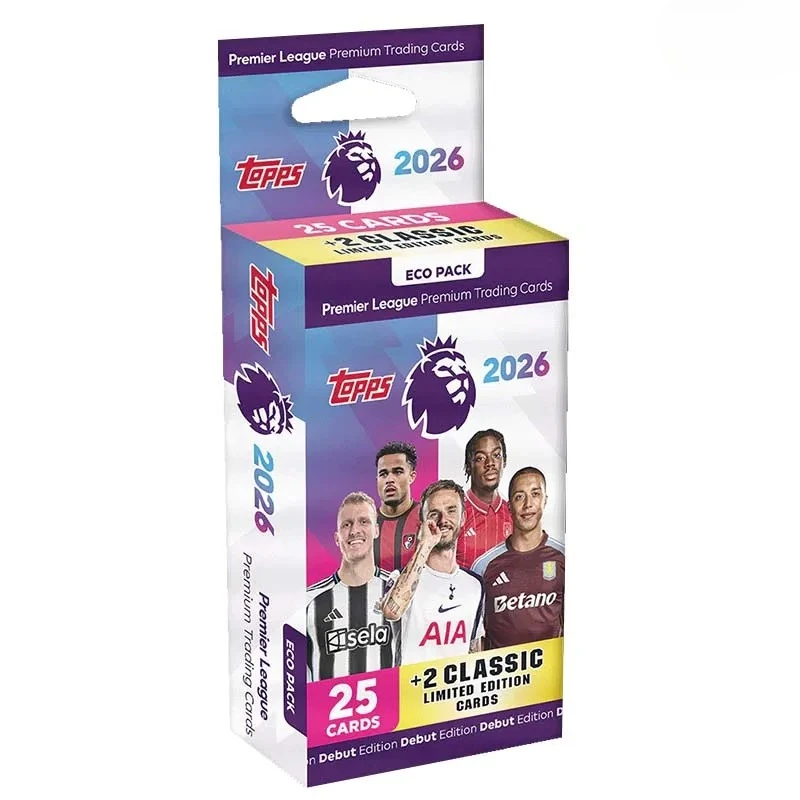 2026 الموسم Topps Premier League Debut Edition Eco Pack Trading Limited Collection Card Fan Gift