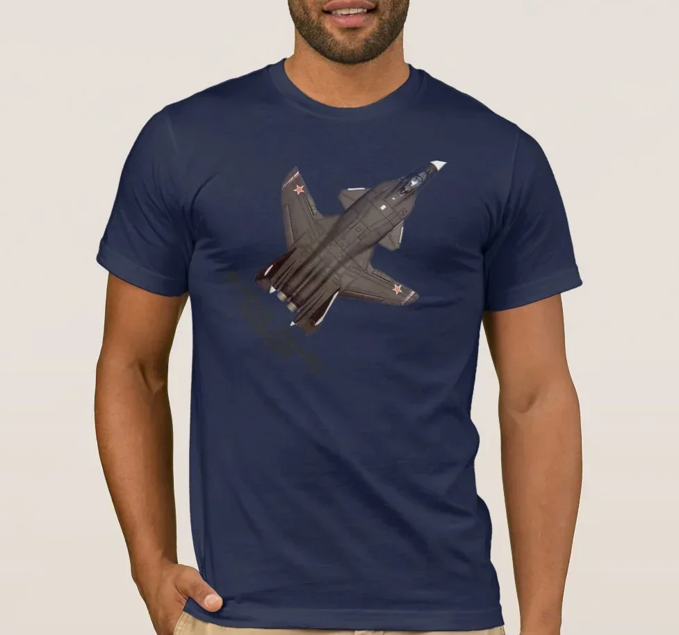 Sukhoi SU-47 Berkut Experimental Fighter T-Shirt 100% Cotton O-Neck Short Sleeve Summer Casual Mens T-shirt Streetwear