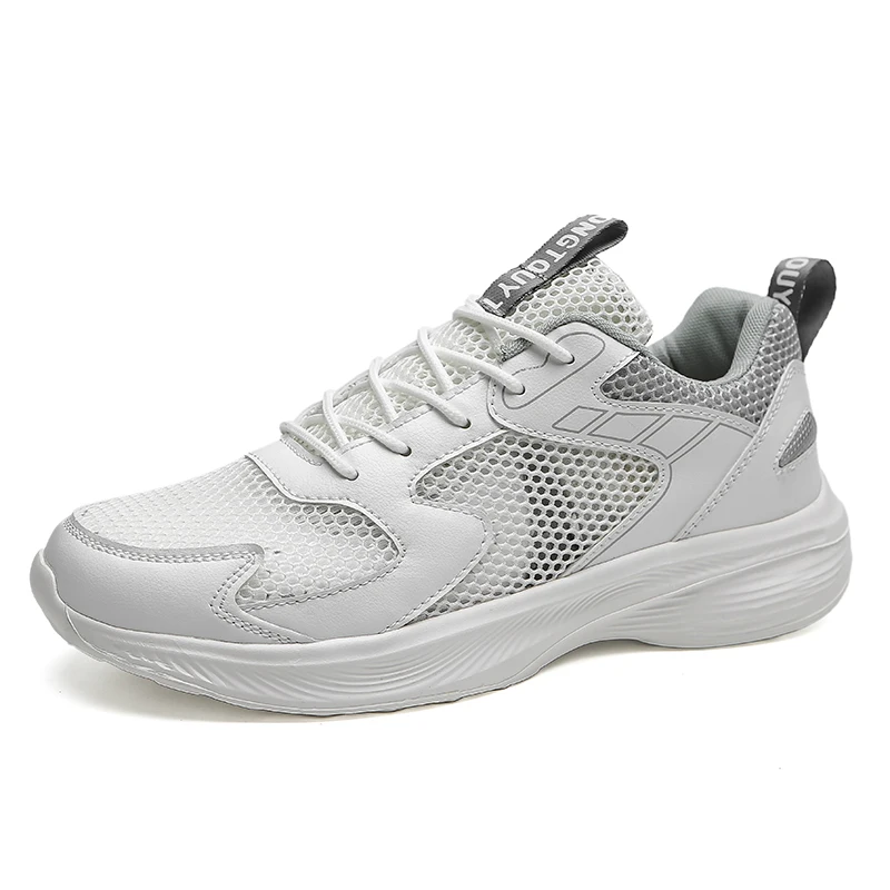 

Мужские дышащие кроссовки с сетчатым верхом – легкие нескользящие кроссовки больших размеров, повседневные спортивные кроссовки на шнуровке