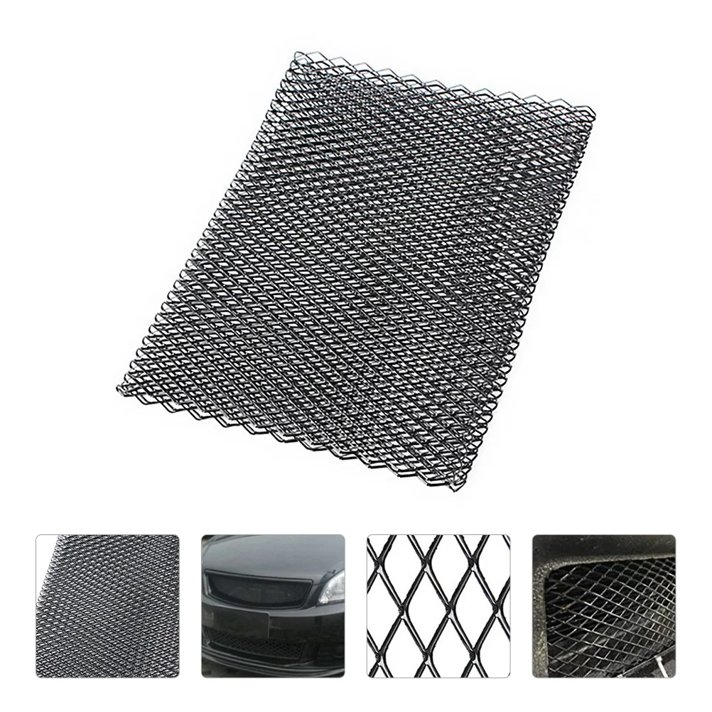 Car Grille Mesh Body Bumper Accessories Millimeter Blacw Rhombic Hole Cars Bumpers Metal for Front Grid