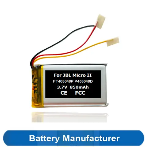 850mAh FT403048P P453048D Battery For JBL Micro II 2 Clip Gaming Speaker