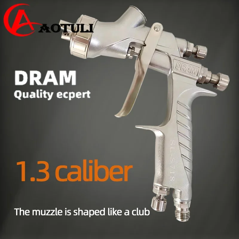 Taiwan DRAM Spray Gun for Car Air  Professional Tool Nozzle Size 1.3MM On The Tank 600 Ml High Atomization Slot