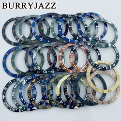 BURRYJAZZ 38mm Ceramic Ring GMT Diver's Style Watch Bezel Insert For 40mm Watch Cases Replace Accessory Diving Bezel Ring