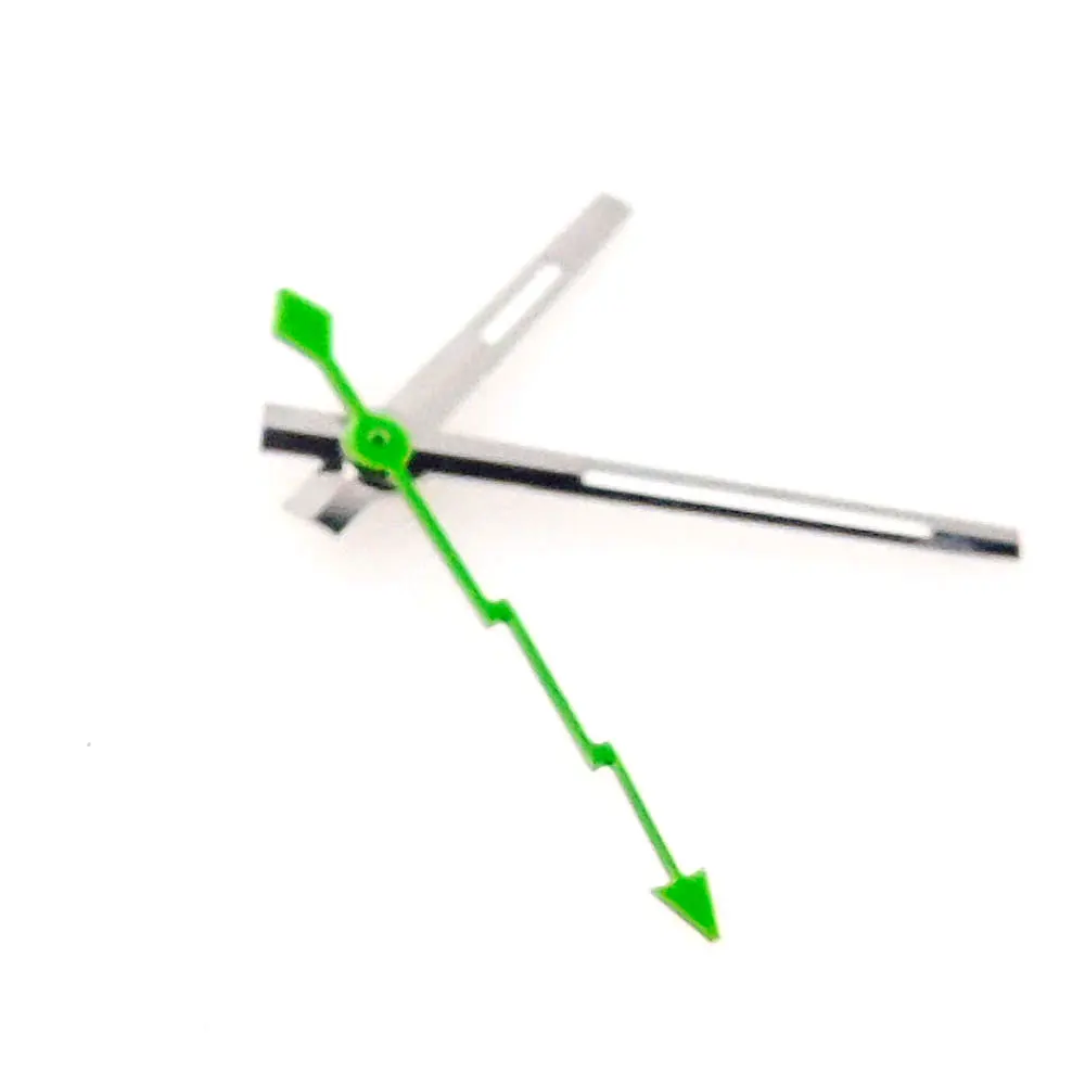 Manecilla de reloj Flash azul/naranja/amarillo/verde para NH35 NH36 7s26 7s36 7s25 7s35 6r15 4r15 4r35 4r36 para reloj de buceo Mod borde plateado