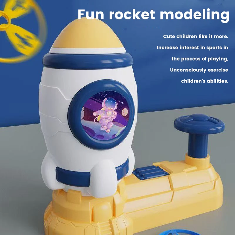 Zabawka wyrzutnia rakiet UFO, sprzęt sportowy dla dzieci, zabawna gra wyrzutnia UFO, pudełko na prezent urodzinowy dla dzieci