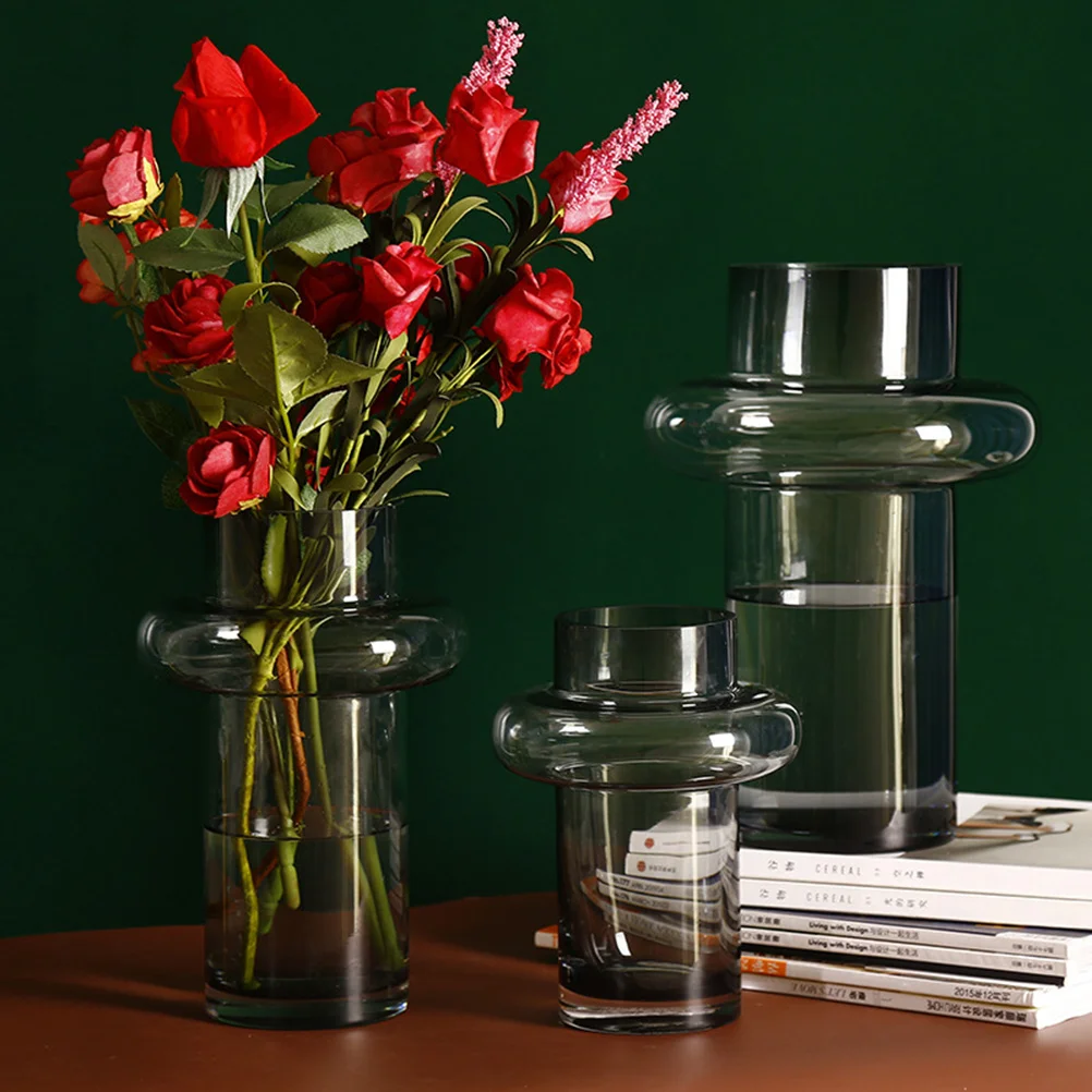 

Glass Vase Transparent Sturdy Simple Flower Arranging Container for Home Office Desktop Decoration Flower Display