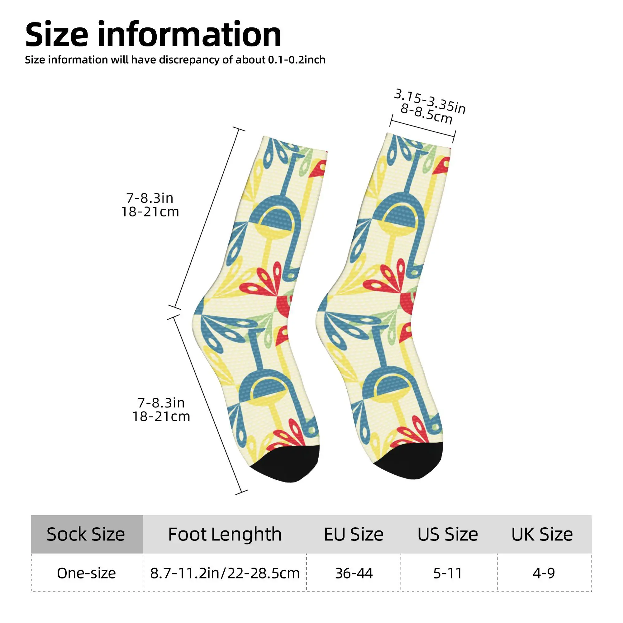 1pc Ethnic Birds  Printed Men's Socks Novelty Hip Hop Harajuku Pattern Crew Sock Casual Gift