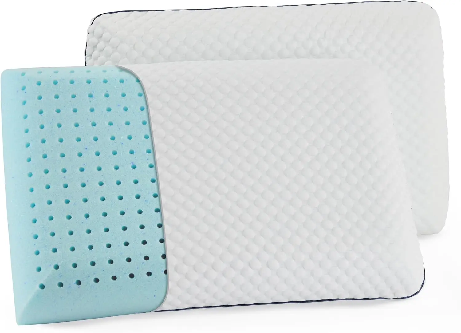 

Gel Memory Foam Pillow - Standard Size 2-Pack - Medium Plush Feel for Neck & Shoulder Support