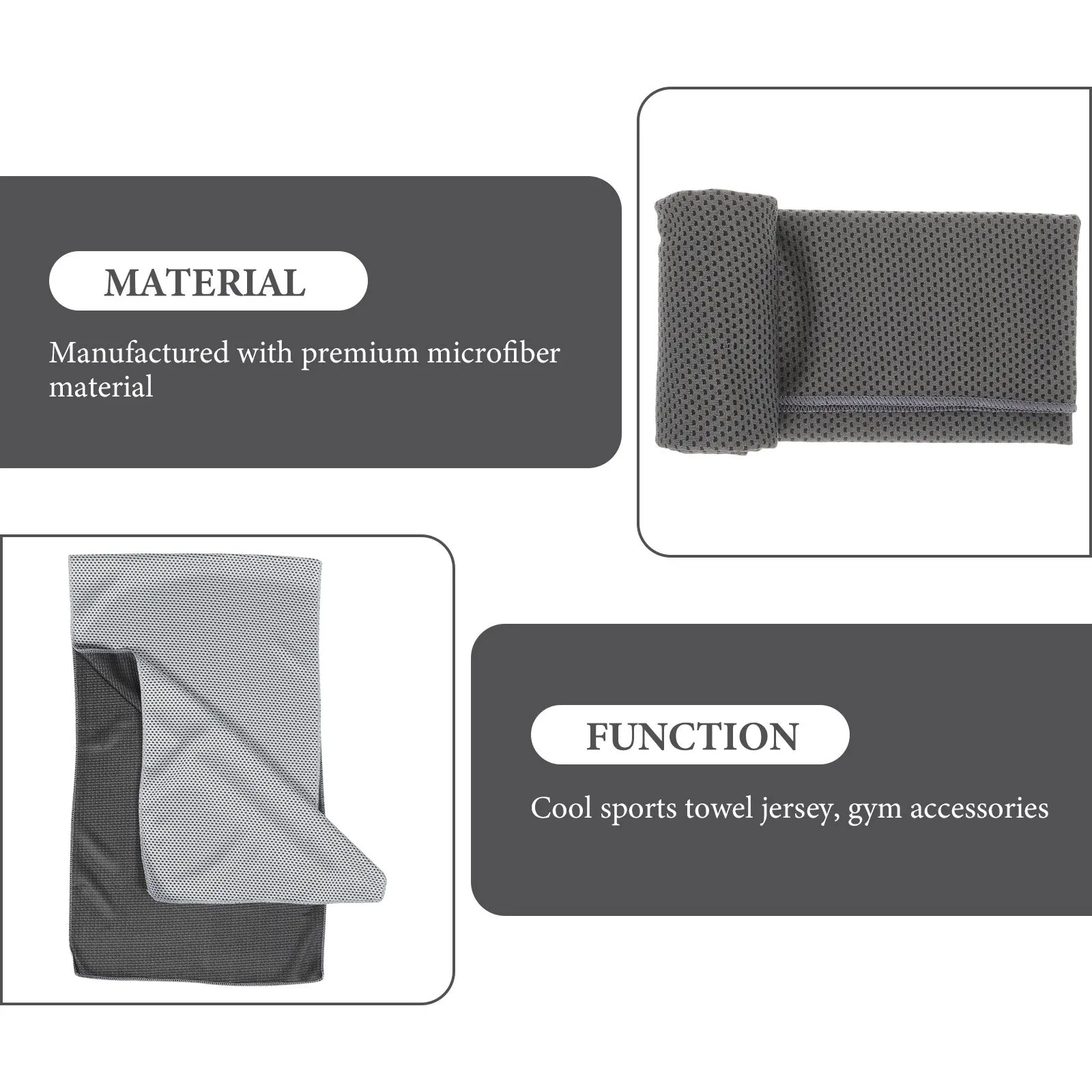 

4Pcs Cooling Sports Towels Premium Microfiber Portable Sweat Absorbing Towels for Outdoor Fitness Hiking Gym Summer Use