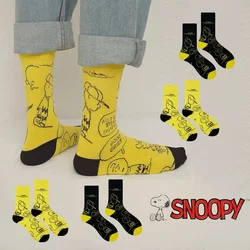 Snoopy Socks Cute Cartoon Graffiti Socks Couple Style Mid-thigh Socks Ins Trendy Personality Boys Girls Creative Long Sock