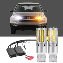 2Pcs For Honda CRV CR-V 2007 2008 2009 2010 2011 Front Turn Signal + Led DRL Daytime Running Light Canbus Error Free