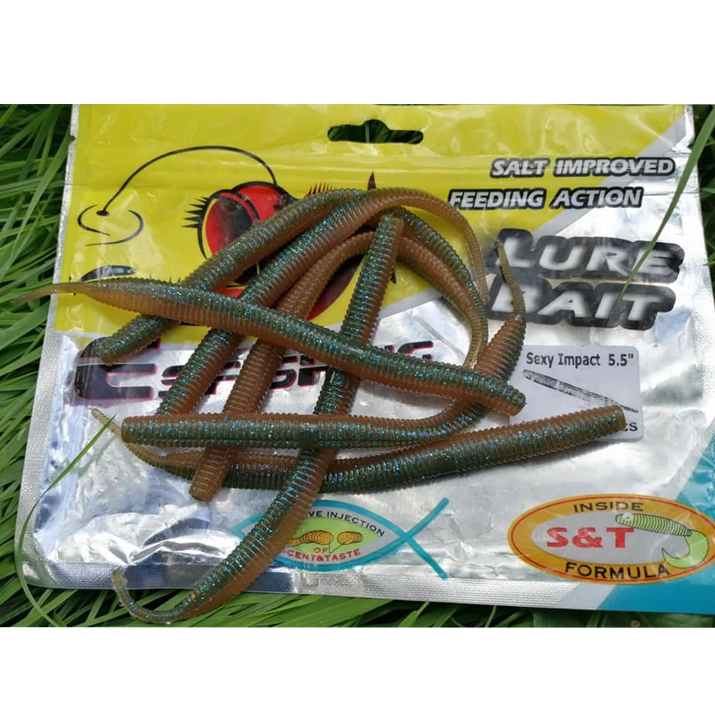 KESFISHING Fishing Lure Soft Worm Sexy Impact 5.5\