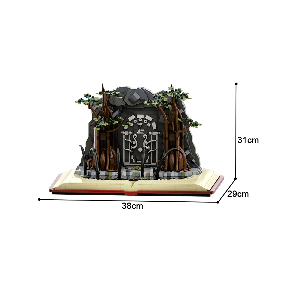 Gobricks MOC Rings Movie Doors of Durin Bricks Model West Gate West Door Elven Door Hollin Gate Building Blocks Toys Gift