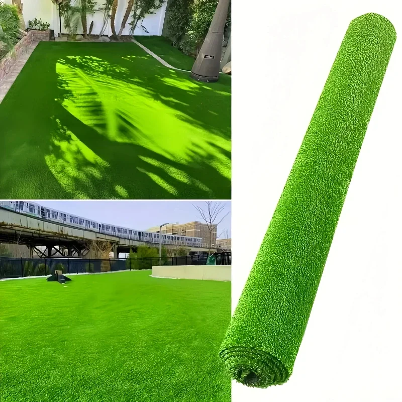 1 tapete de césped artificial de lujo, duradero, delgado, sintético, para jardines, balcones, patios, hoteles y restaurantes.