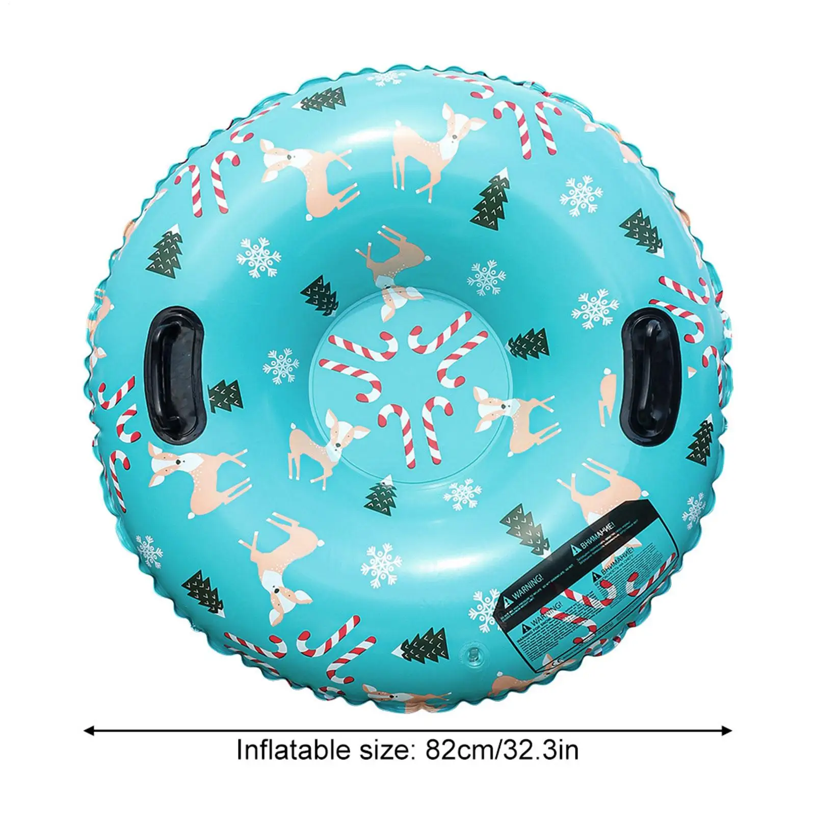 زلاجات الثلج نمط الرنة معدات عدم الانزلاق الاطفال أنبوب الثلج نفخ معدات التزلج في الهواء الطلق سميكة بولي كلوريد الفينيل أنبوب تزلج قابل للنفخ