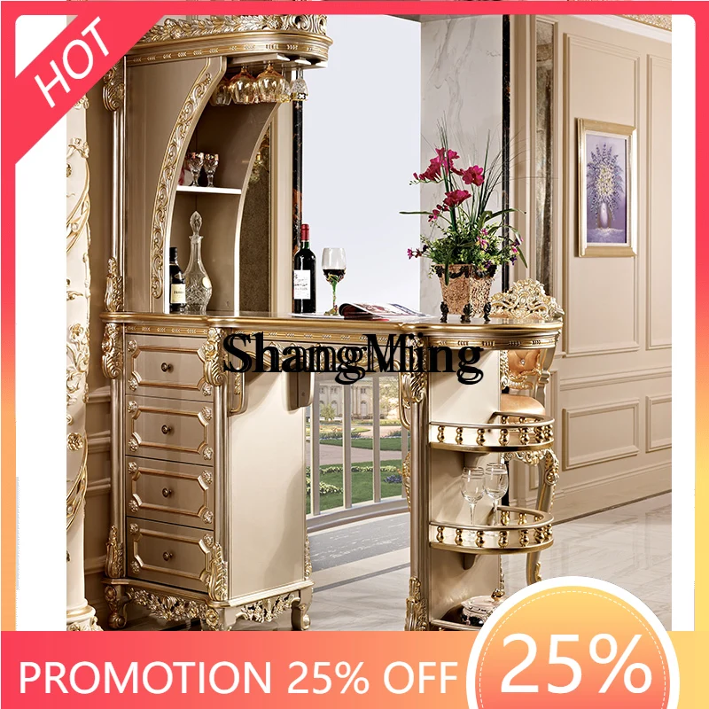 

ZYY Door Entrance Cabinet Partition Furniture Wine Cabinet Living Room Solid Wood Bar Table Storage Luxury Double-sided Room