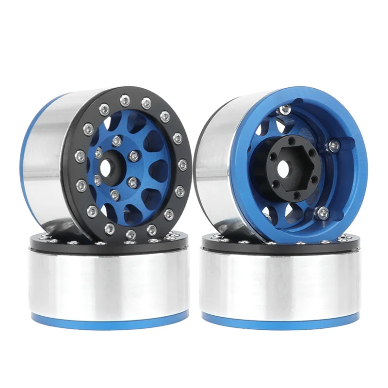 

A63T-4 PCS 1.55-дюймовые металлические колеса для моделей автомобилей Axial SCX10 Ghost TRX4 TRX6 D90 1/10 RC Crawler Car