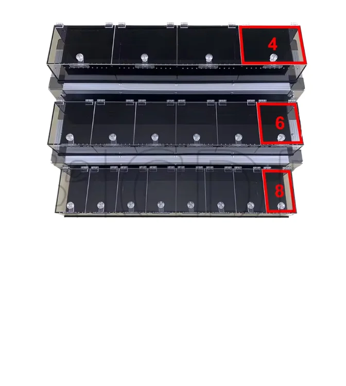 Customized 3-Layer Acrylic ABS Square Luxury Snake Gecko Lizard Breeding Cage for Reptile & Amphibian Outdoor Use Show Enclosure
