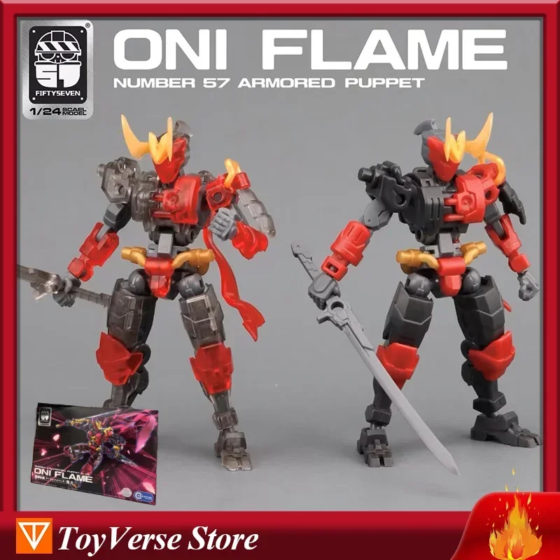 [IN STOCK] TOYVERSE x FIFTYSEVEN 1/24 Action Figures No.57 ARMORED PUPPET ONI FLAME Assembly Model Kit Toys Gifts (Two forms)