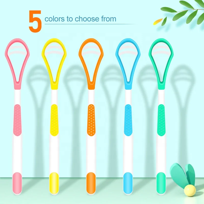 

1 шт., силиконовый скребок для языка с эргономичной ручкой, щетка для языка для свежего дыхания, двусторонняя щетка для чистки языка, инструменты для полости рта