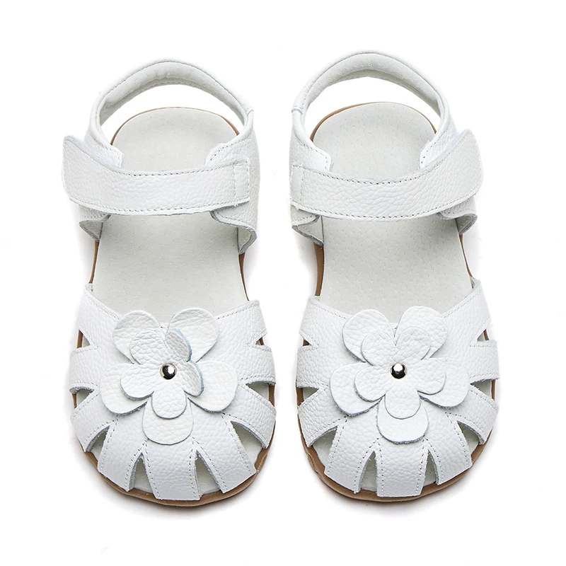 

Hot selling little girl flower Sandals kids closed toe princess shoes for summer 3-7years older