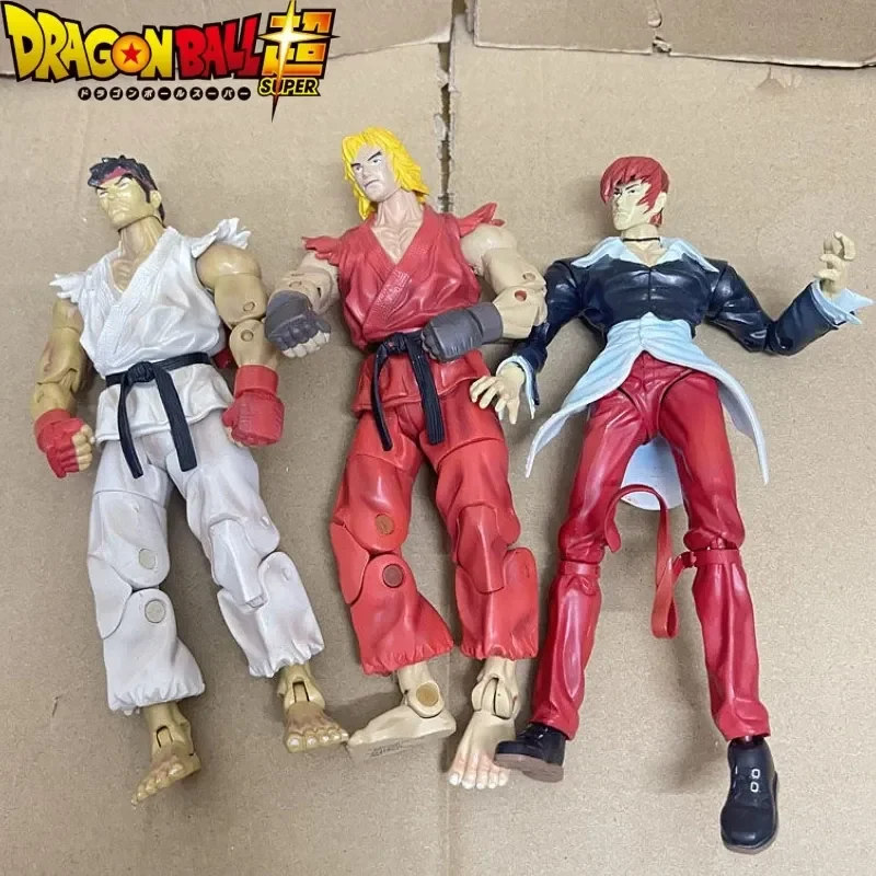 19cm Street Fighter Action Figure Capcom Vs Snk Figures Genuine Bulk Iori Yagami Takashi Ryu Ken King Figurine Toys Game Gift