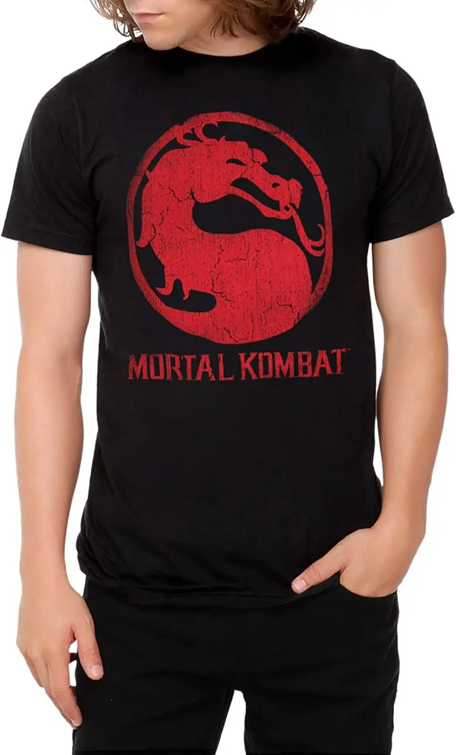 Mortal Kombat Classic Logo Distressed T-Shirt