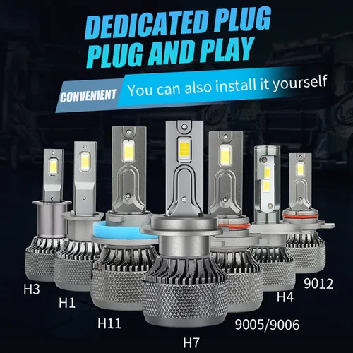 Imagen 2 del producto 2 uds h7 led 24v camión led h4 lámparas led h3 led h1 luz led HB4 9006 hb3 9005 faro led h11 bombillas de faros led 9012 hir2 led