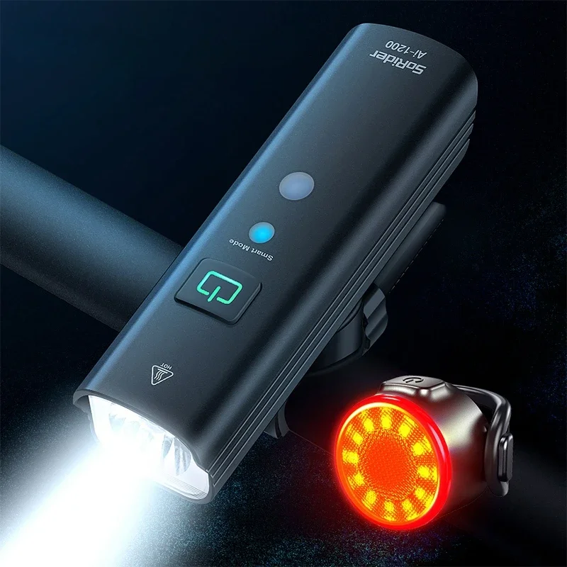 

Bicycle Light 1200LM T6 LED Rechargeable Set Road MTB Bike Front Back Headlight Lamp Flashlight Cycling Light Group