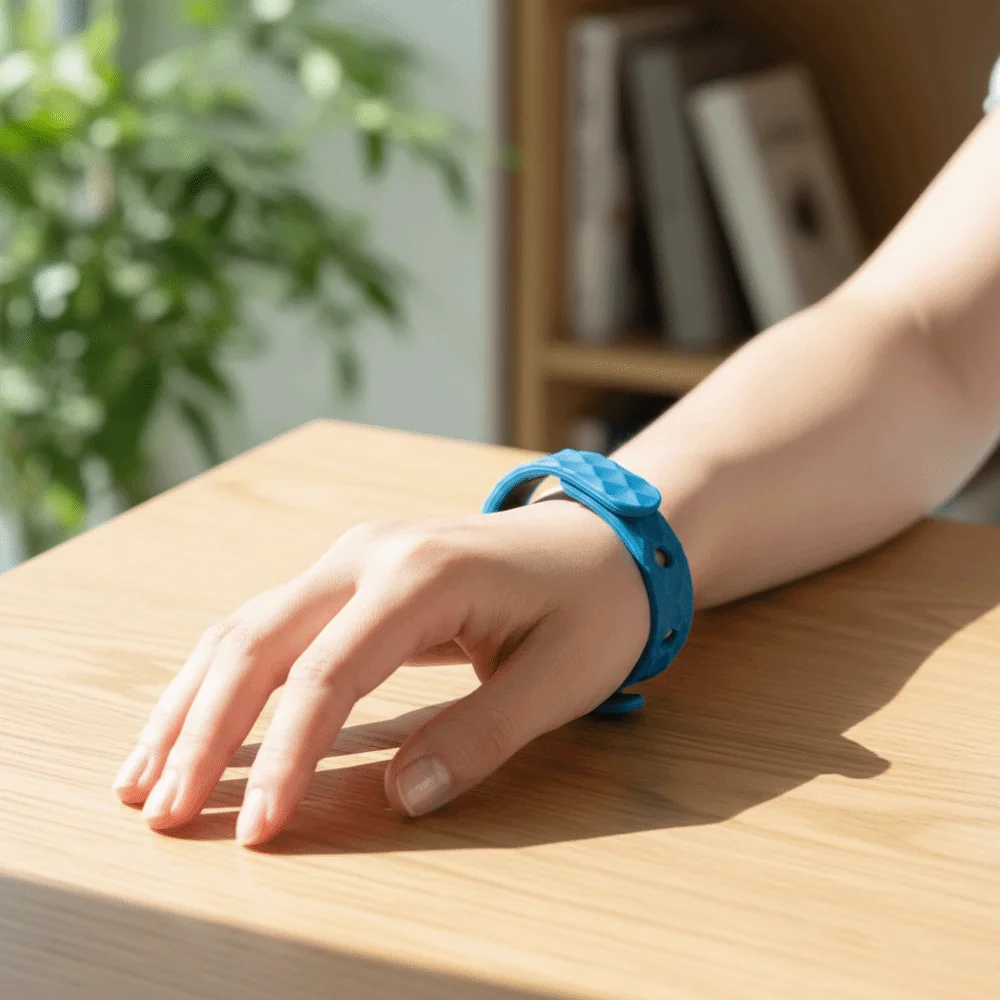 Silicone Anti Static Bracelet Adjustable Waterproof Negative Ion Wristband Rhombic Wireless Static Eliminator Bracelet Women