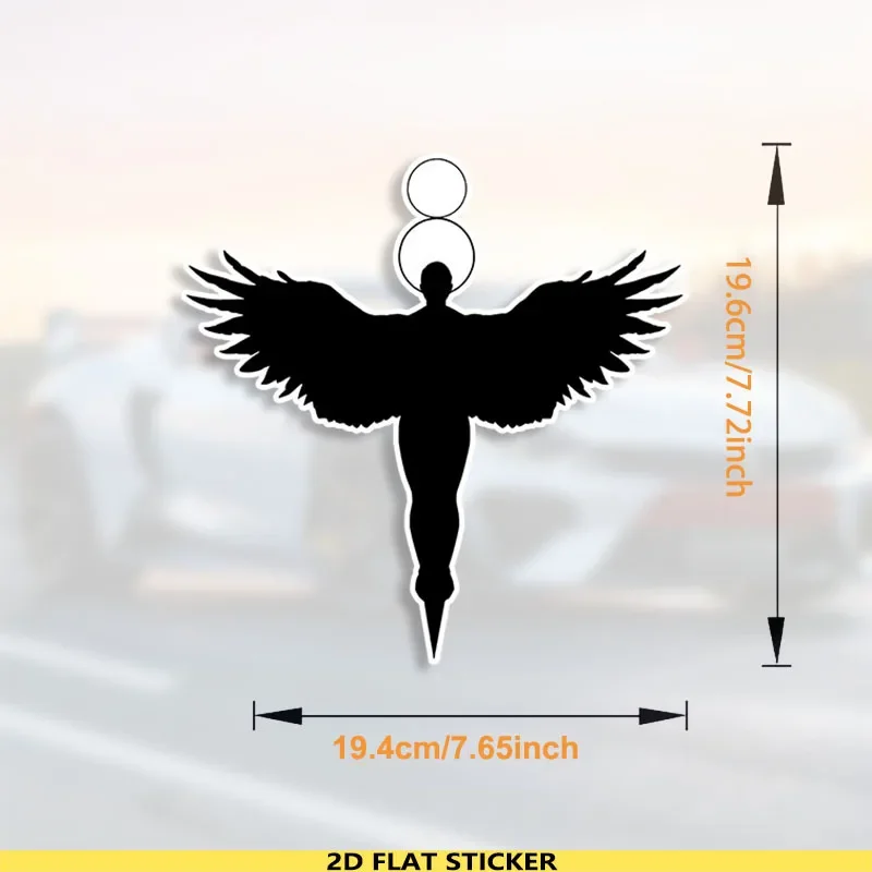 

1PC Cool Angelic Silhouette Decal, Unique Sticker for Personalizing Your Belongings with a Divine Vibe