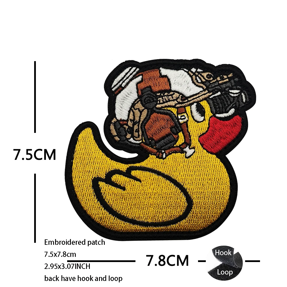 New Tactical Duck Magic Badge Rubber Patch Embroidery Tactical White Goose, Kitchen Knife Duck, Carbit Goose Bag Backpack Patch