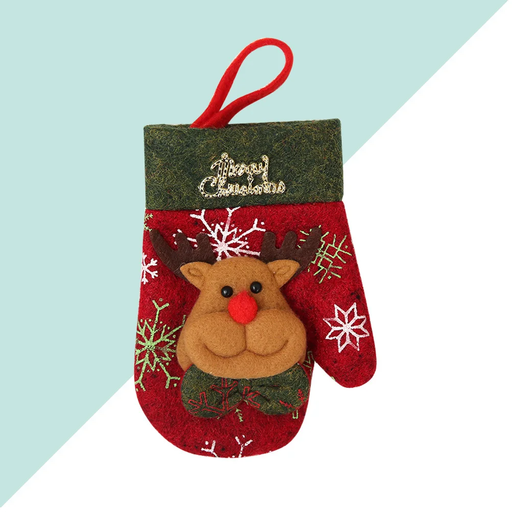 

1Pcs Cutter Fork Holder Retro Little Glove Reindeer Pattern Decorative Cutlery Holder for Dinner Party Christmas Carnival Easter